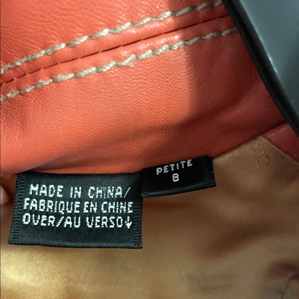 Dana Buchman Women's Coral Leather Blazer - Picture 7 of 7